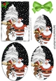 Lovely santa and friends oval pyramids