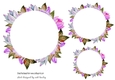 pretty flower frame toppers/insert in lilac
