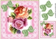 Pretty roses in pink lace 8x8 frame