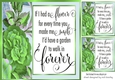 Pretty flowers/pretty verse window cards 8x8 (green)