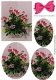 Pretty pink roses arragements in planter oval pyramids