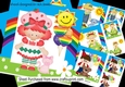 4 children boys/girls card fronts in rainbow frames 7x7 mini kit