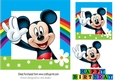 Mickey mouse waving in rainbow frame 7x7