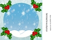 Snow scene with holly card front/insert 8x8