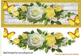 Pretty border of cream roses with butterflies DL