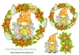 Lovely little gnome (peach) in festive toppers