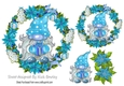 Lovely little gnome (blue) in festive toppers