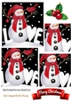 Lovely snowman with love pyramids
