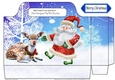 Lovely Santa with Rudolph in christmas tote bag