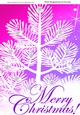 Pretty purple and white tree in snow with diamonds A4