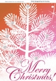 Pretty pink/orange and white tree in snow with diamonds A4