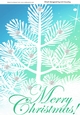 Pretty turq and white tree in snow with diamonds A4