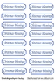 blue christmas blessings tags