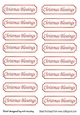 Red christmas blessings tags
