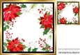 red poinsettias card front/insert 8x8 frame