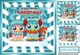 pair of winter owls (two) 8x8