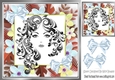 Modern girl in flower frame with bows 8x8 (two)