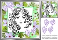 Modern girl in flower frame with bows 8x8 (three)
