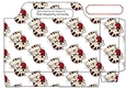 Cute kitty playing with red wool tote gift bag
