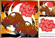 brown toony cars in tropical 8x8 frame