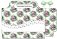 Pretty water colour flowers with lace on tote gift bag