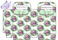 Pretty water colour flowers with bow small gift bag
