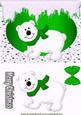 Little White Bear with Green Scarf