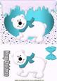 Little White Bear with Turquiose Scarf