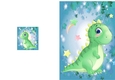 Cute little dino A5 Folded card (one)