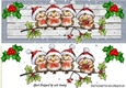 cute robins on a branch in santa hats DL (silver)