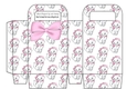 princess white kitty small gift bag