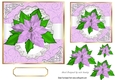 Pretty lilac poinsettias on lace corners toppers 7x7
