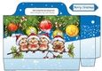 Cute Robins singing with christmas baubles tote gift bag