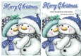 Lovely snowmen cuddling A5 (blue)