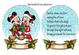 Lovely Snowglobe with mickey & Minnie carol singing/insert A5
