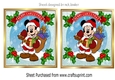Lovely mickey mouse snow scene with holly toppers (one)