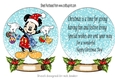 Lovely Snowglobe with mickey with baubles up/insert A5