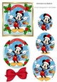 Lovely micky with baubles with holly and bow oval pyramids