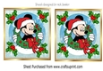 Lovely mickey with christmas wreath and holly toppers