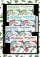 4 Lovely snowmen cuddling A5 card fronts mini kit