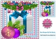 Lovely presents in a pink check/blue dot 8x8 frame