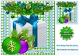 Lovely presents in a green check/blue dot 8x8 frame