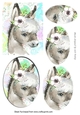 pretty watercolour donkey oval pyramids