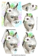 pretty watercolour donkey hexagon pyramids