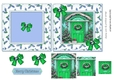 Lovely complete 6x6 christmas card with green bows