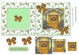 Lovely complete 6x6 christmas card with gold bows