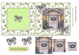 Lovely complete 6x6 christmas card with silver bows