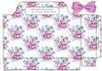 pretty watercolour pink peonies tote gift bag