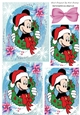 Mickey mouse with christmas wreath and bow pyramids