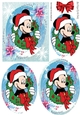 Mickey mouse with christmas wreath and bow oval pyramids